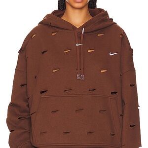 NWT - X Jacquemus Swoosh Hoodie in Cacao Wow - NIKE. Small